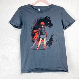🌵 Large - Art Tee Red Riding Hood Graphic Grey 🌵